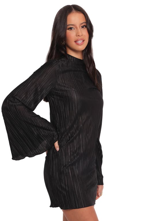 Petal And Pup Petal & Pup Cerise Long Sleeve Minidress In Black