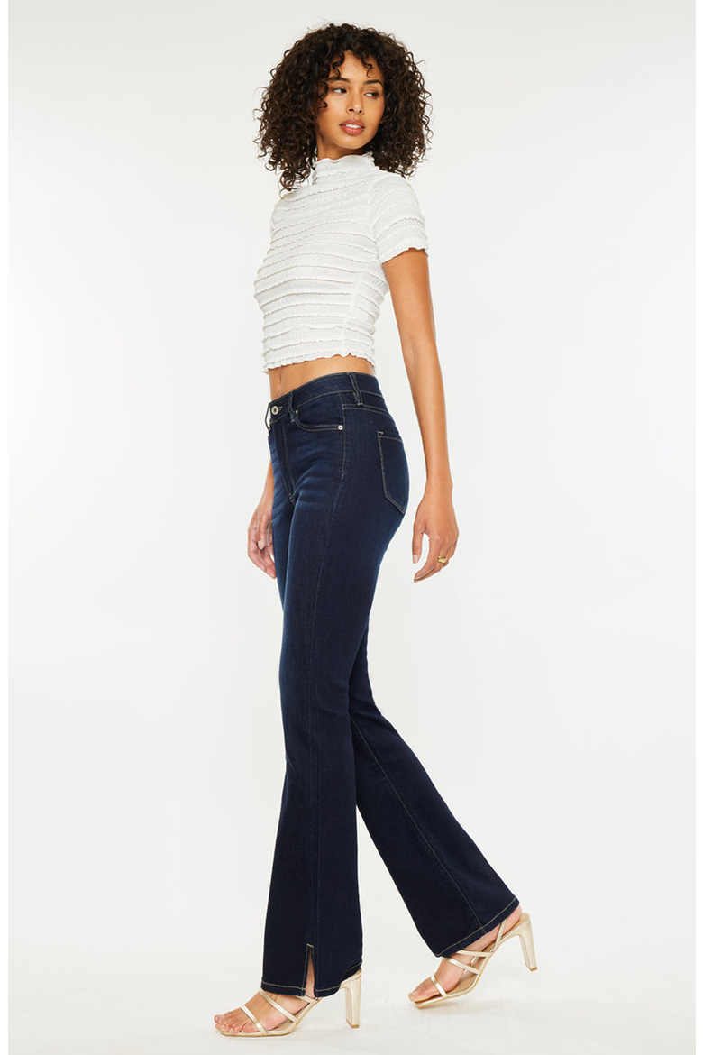 Constance Essentials High Rise Bootcut Jeans, Alternate, color, Super Dark Wash