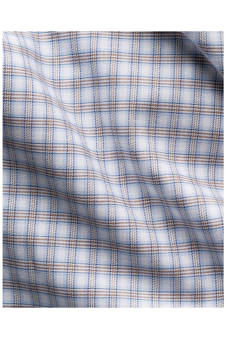 Slim Fit Check Cotton & Tencel Lyocell Shirt, Alternate, color, LIGHT BLUE