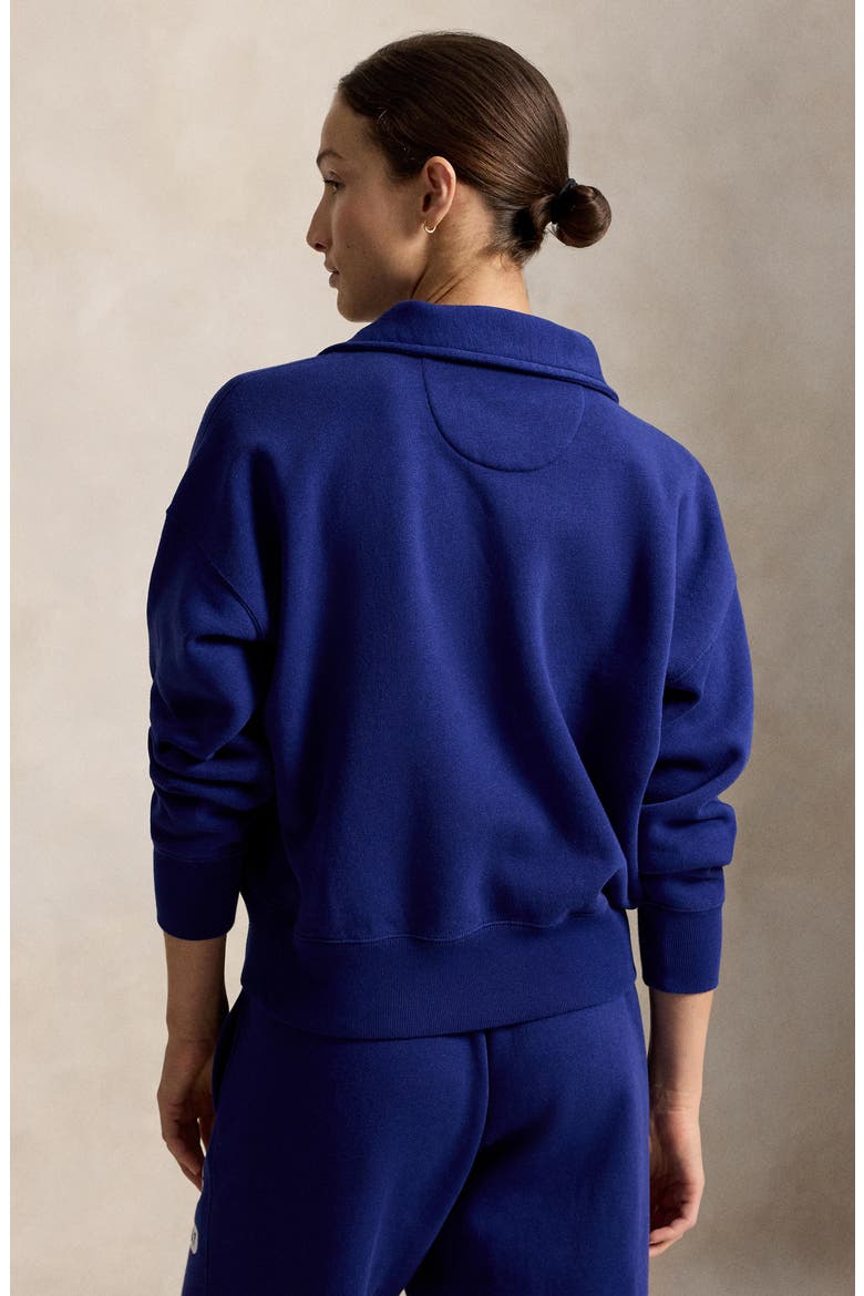 Quarter Zip Graphic Sweatshirt, Alternate, color, FALL ROYAL