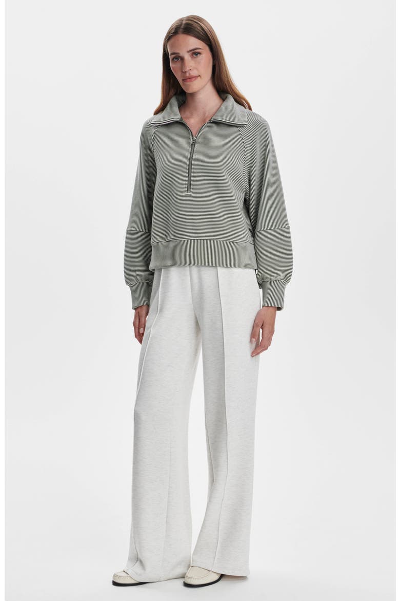 Milano Half-Zip Sweatshirt, Alternate, color, THYME / EGRET