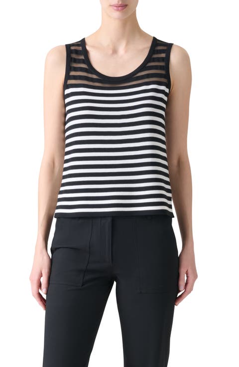 Kodak Stripe Virgin Wool Blend Sweater Tank