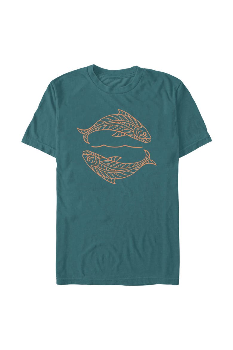 Men's Lost Gods Simple Fish Print  Graphic T-Shirt, Alternate, color, Blue Spruce