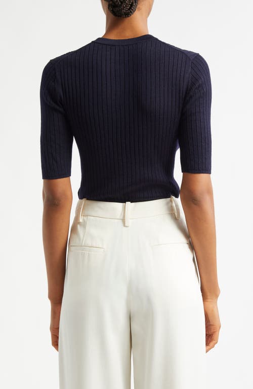 A.l.c . Fisher Rib Cardigan In Blue