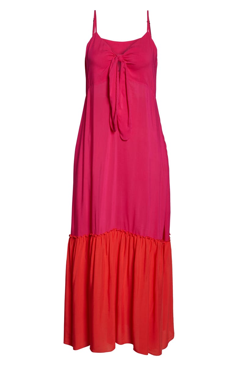 Elan Colorblock Cover-Up Maxi Dress, Alternate, color, 