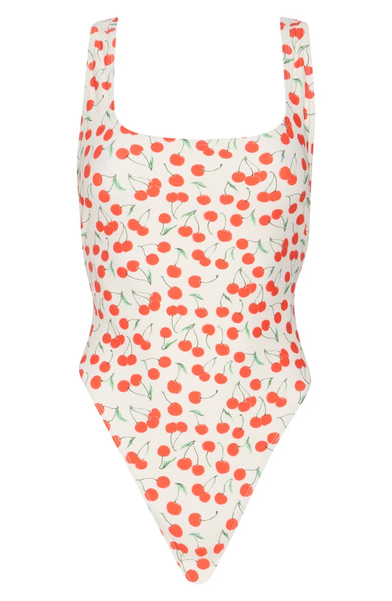 Good American High Leg One-Piece Swimsuit, Alternate, color,
