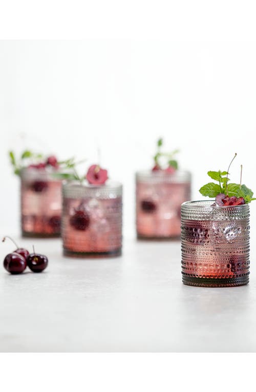 Fortessa Jupiter Set Of 2 Double Old Fashion Glasses In Smoke Grey