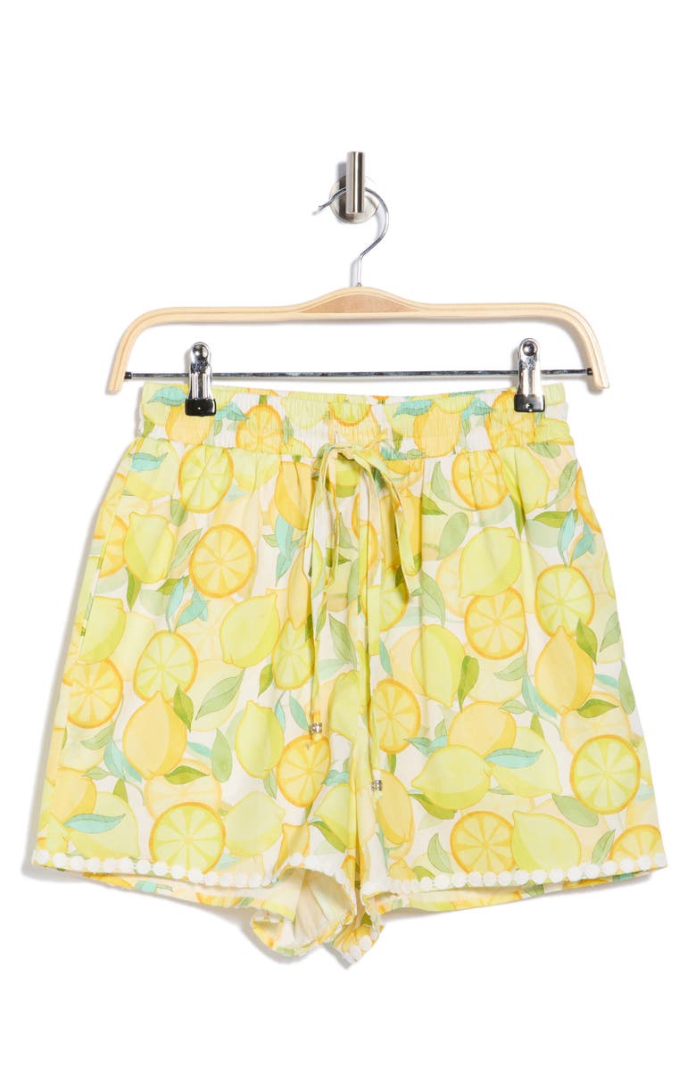 Avec Les Filles Lemon Pull-On Shorts, Alternate, color, Limoncello