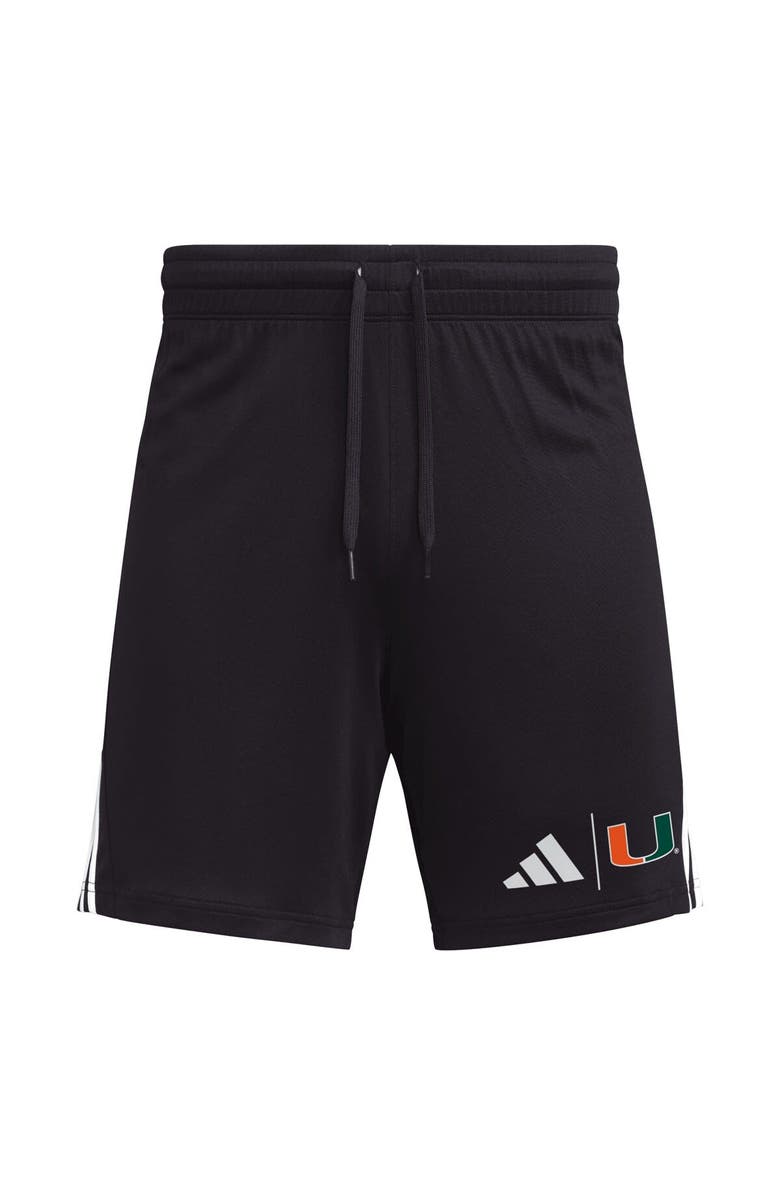 adidas Men's adidas Black Miami Hurricanes AEROREADY 7" Shorts, Alternate, color, Black