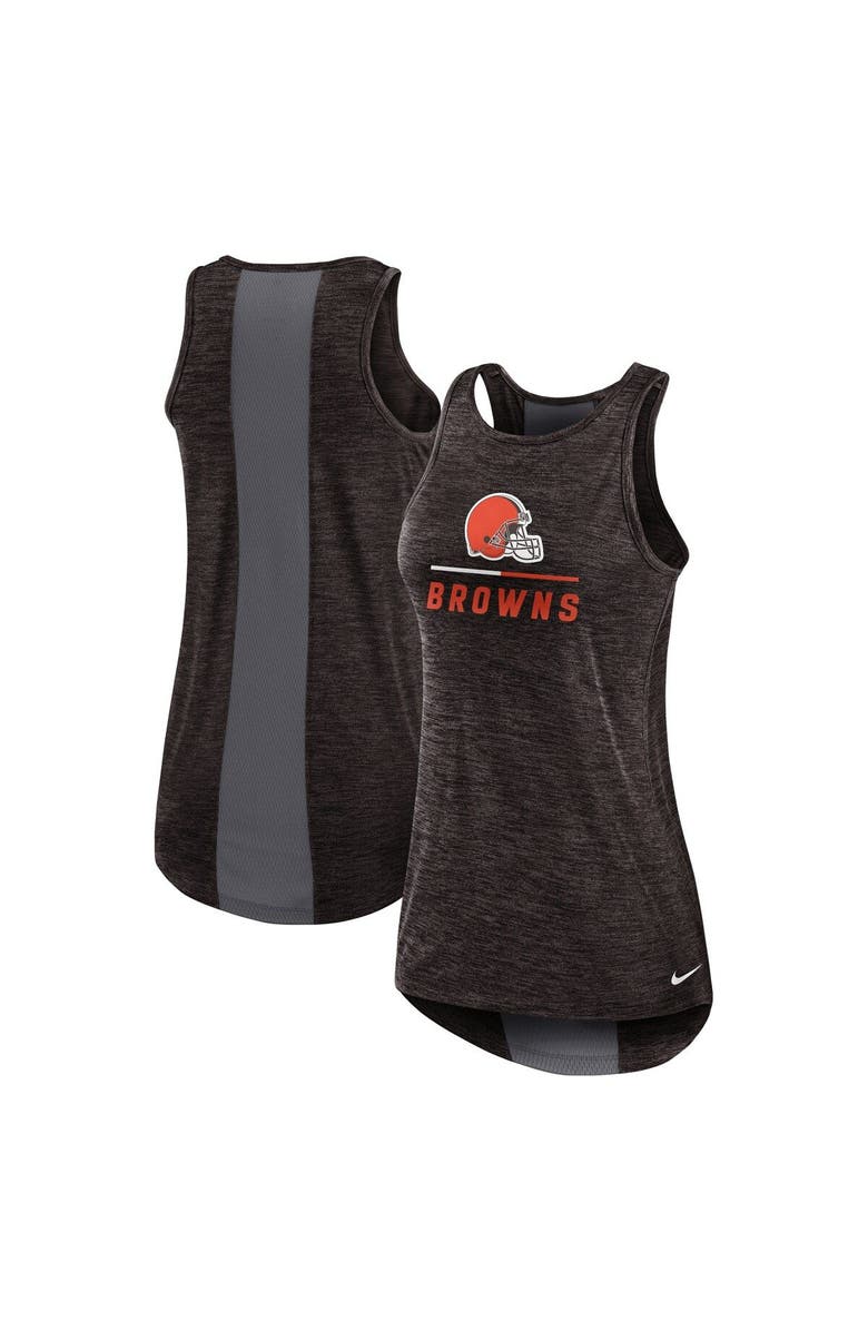 Nike Women's Nike Brown Cleveland Browns High Neck Performance Tank Top, Alternate, color, Brown