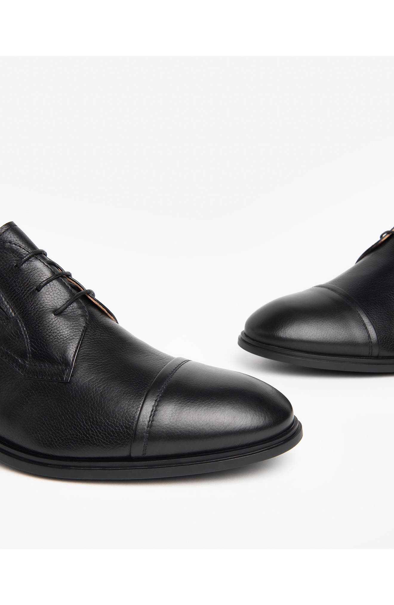 NeroGiardini Cap Toe Lace-Up Oxford, Alternate, color, Black