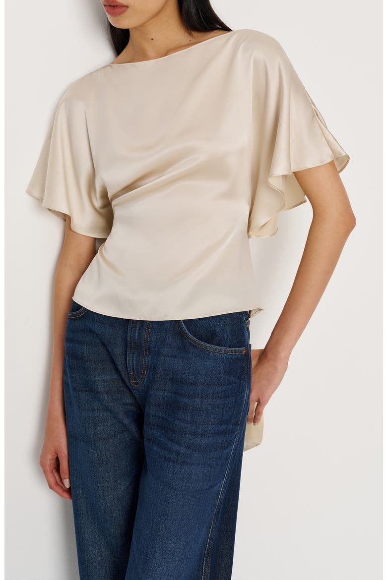 Avery Silk Top, Alternate, color, ALMOND