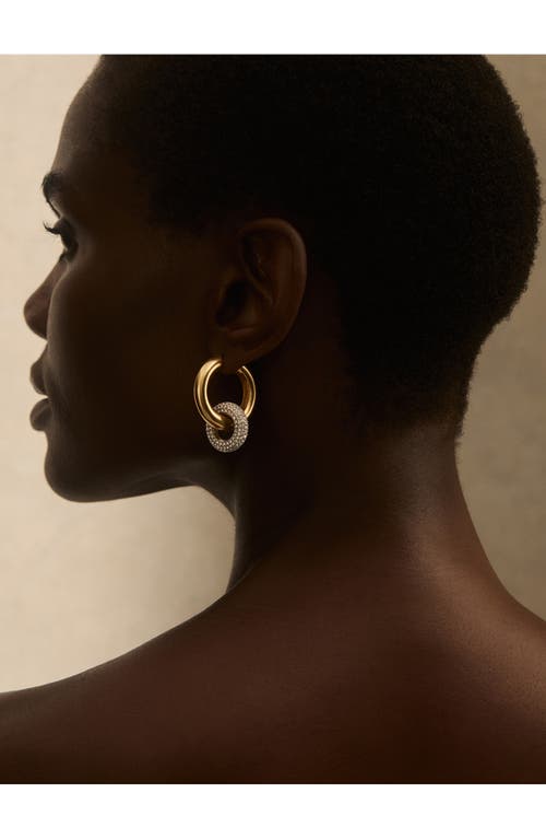 REISS REISS AMBER PAVÉ STATEMENT HOOP EARRINGS