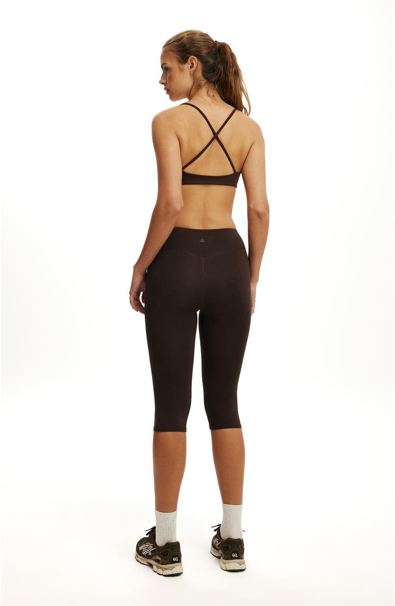 COTTON ON BODY Women's Active Ultra Soft Contour Capri Tight, Alternate, color, French Roast