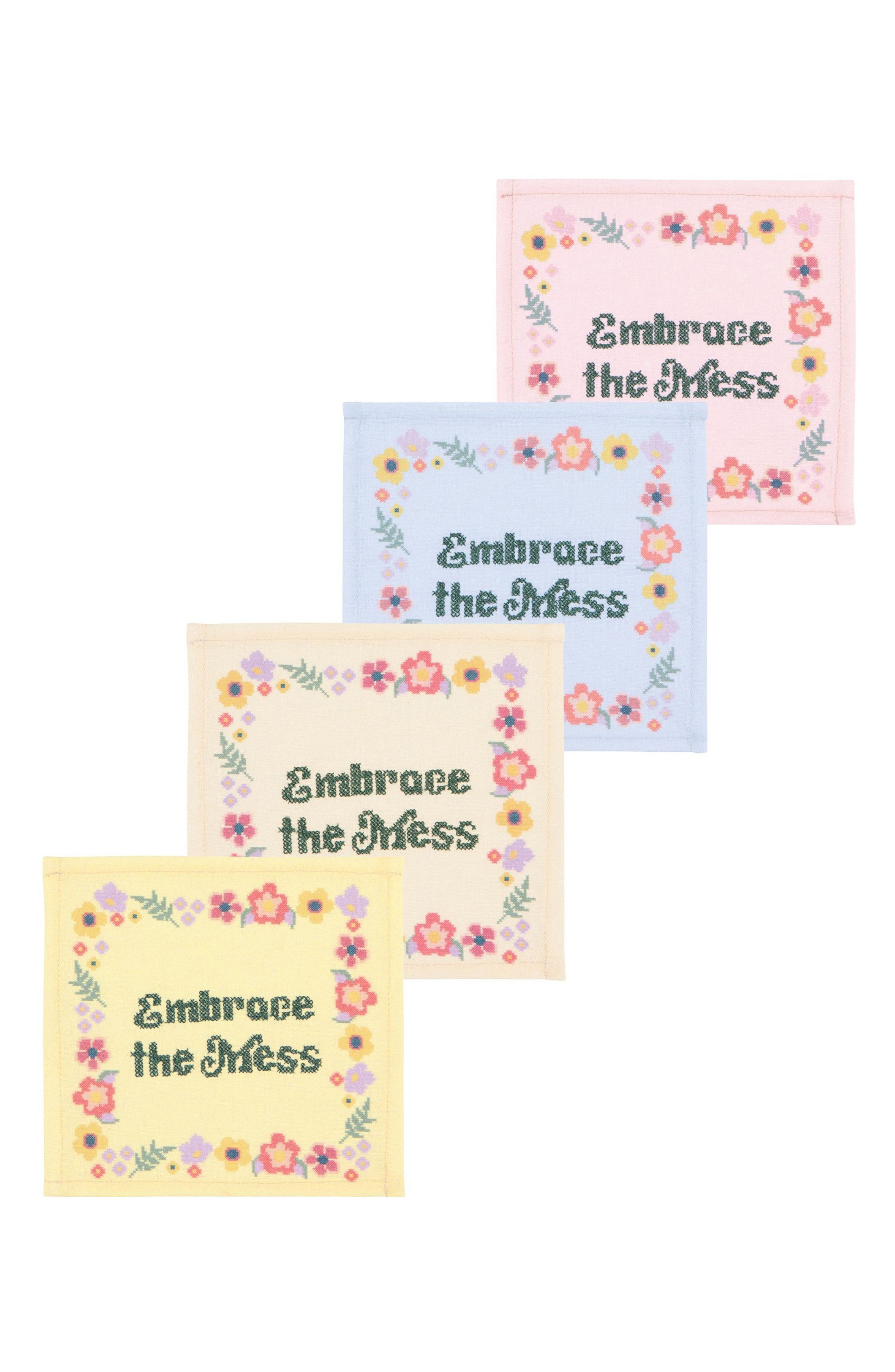 Kitsch Stitch Set of 4 Cocktail Napkins