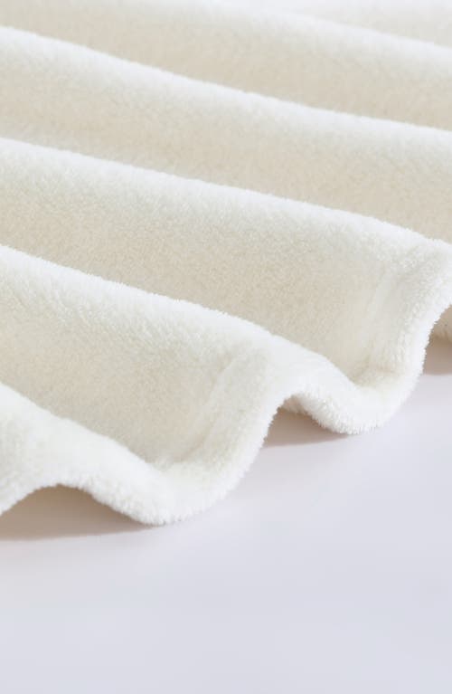 Wrangler Wgr Solid Ultra Soft Plush Fleece Blanket In Ivory