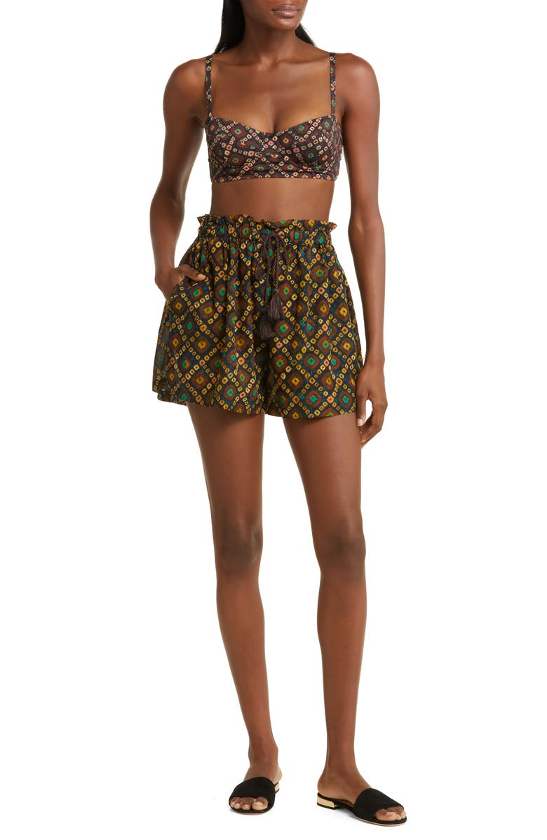 Ulla Johnson Bijou Drawstring Waist Cover-Up Shorts, Main, color,
