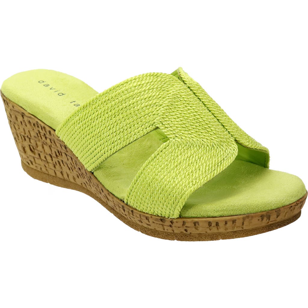David Tate Vibe Wedge Slide Sandal In Citrus