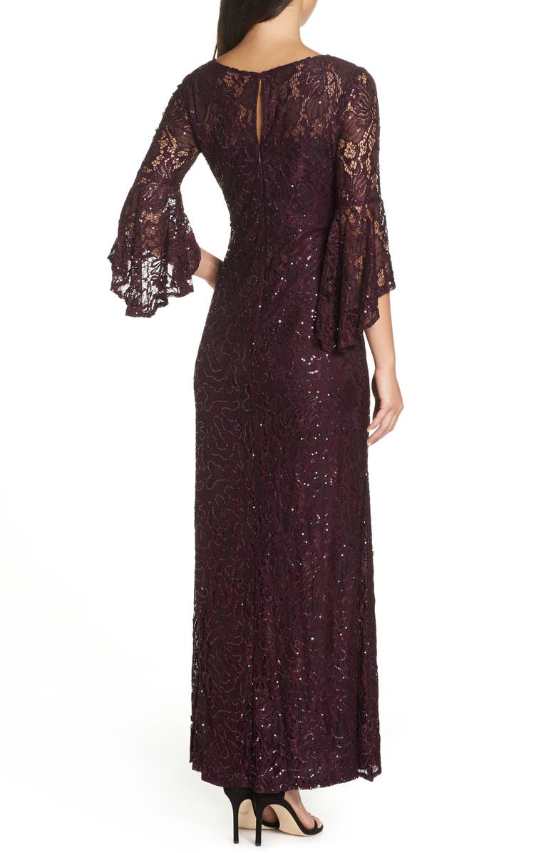 Morgan & Co. Sequin Embellished Gown, Alternate, color, 