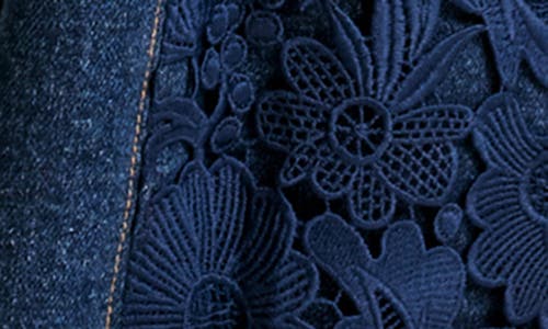 Cinq À Sept Francine Lace Detail Jeans In Blue