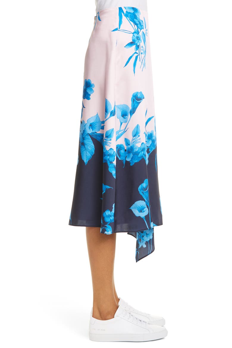 Nemea Fantasia Floral Asymmetrical Skirt, Alternate, color, LIGHT PINK