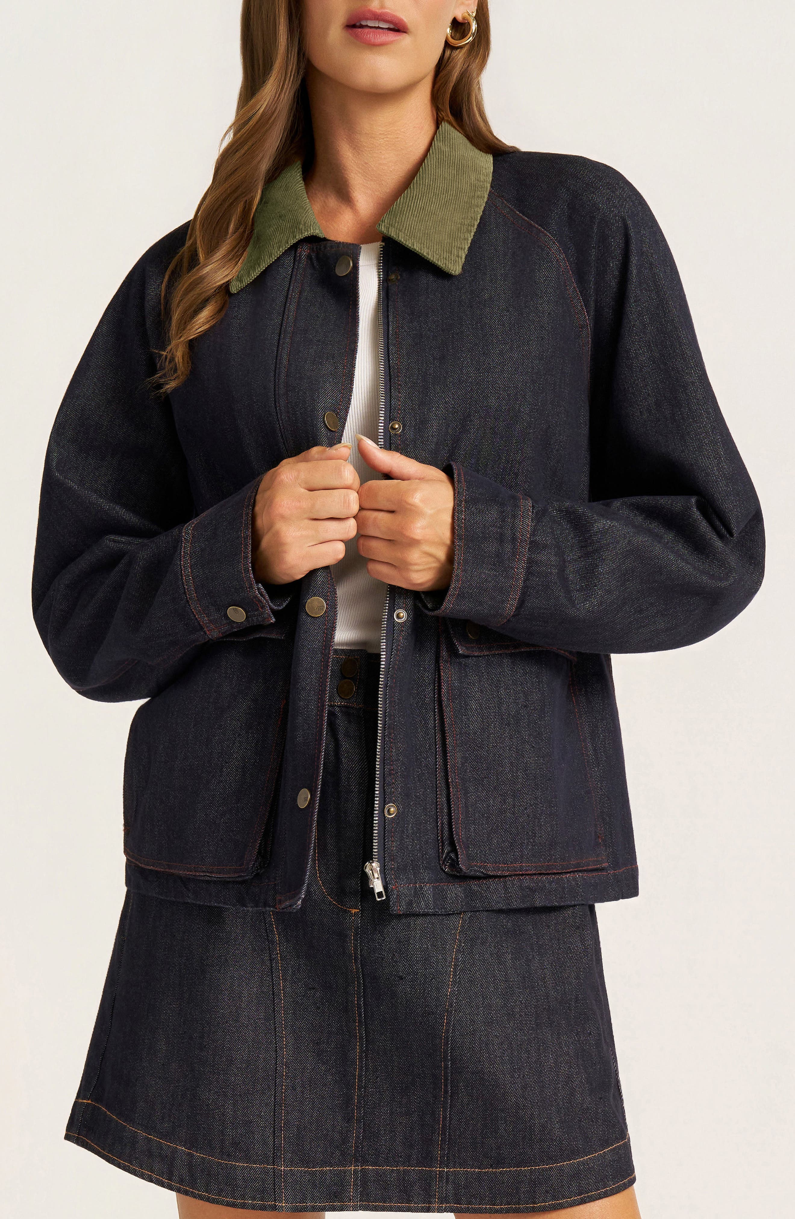 selected DENIM/ OLIVE