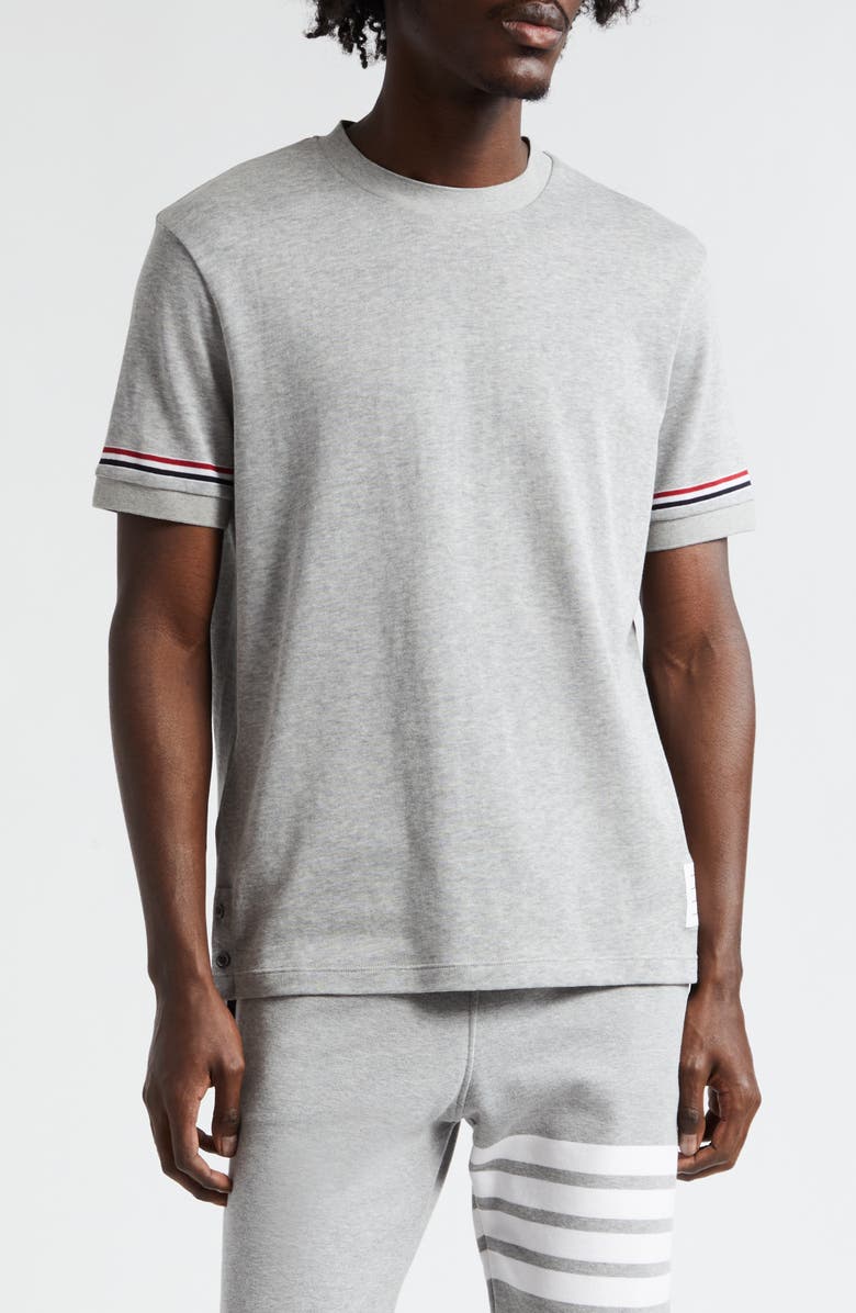 Thom Browne Stripe Sleeve Cotton T-Shirt, Main, color,