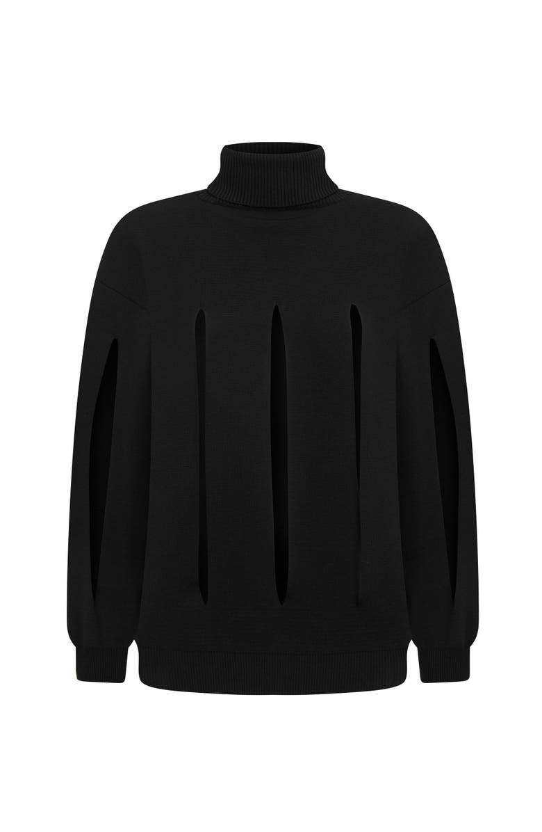 Nocturne Knitted Sweater with Cut-Out Detail, Alternate, color, 