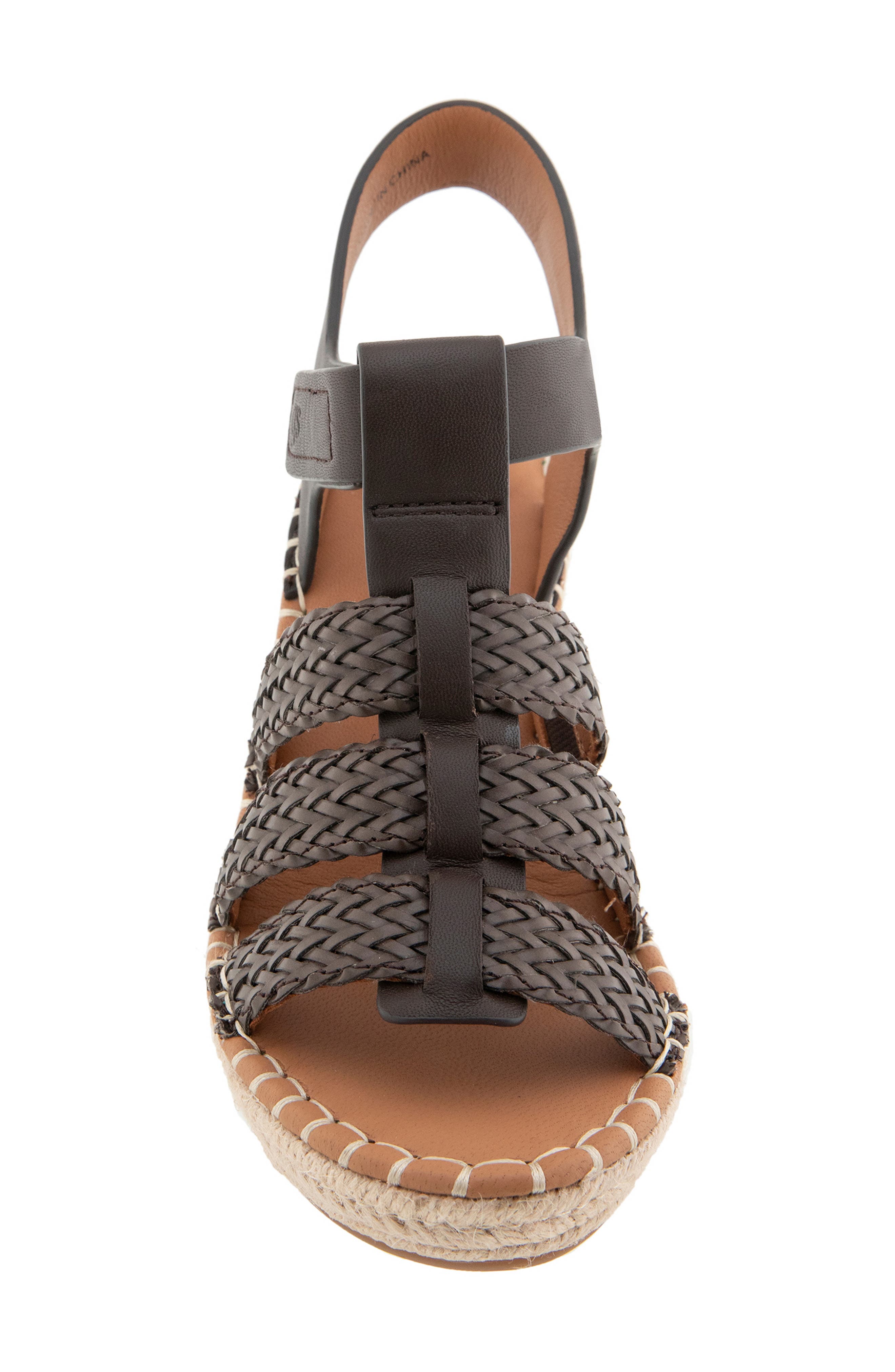 Gentle Souls Caplin Slingback Espadrille Platform Wedge Sandal, Alternate, color, Chocolate Leather