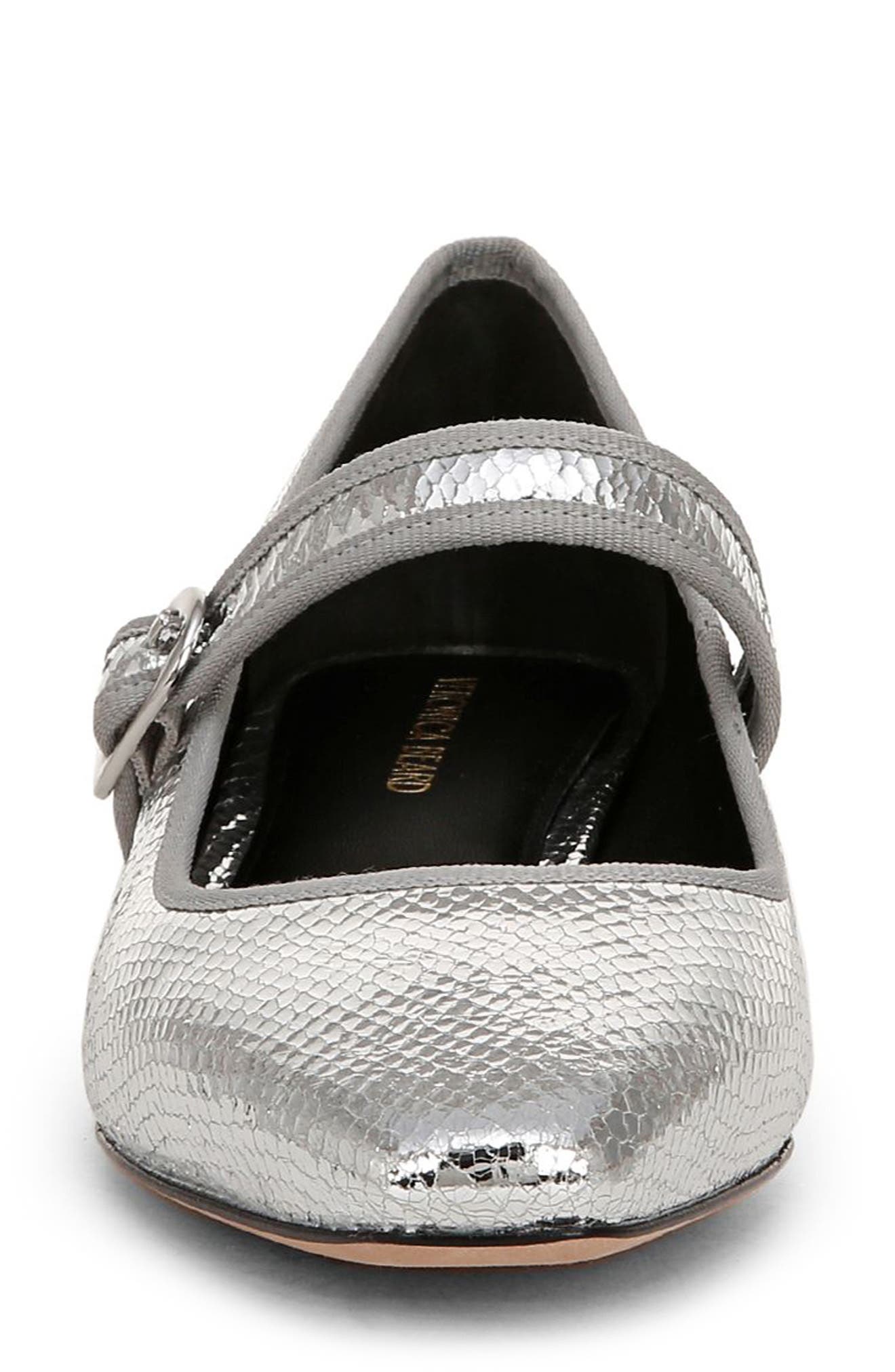 Veronica Beard Cade Mary Jane Pump, Alternate, color, Silver