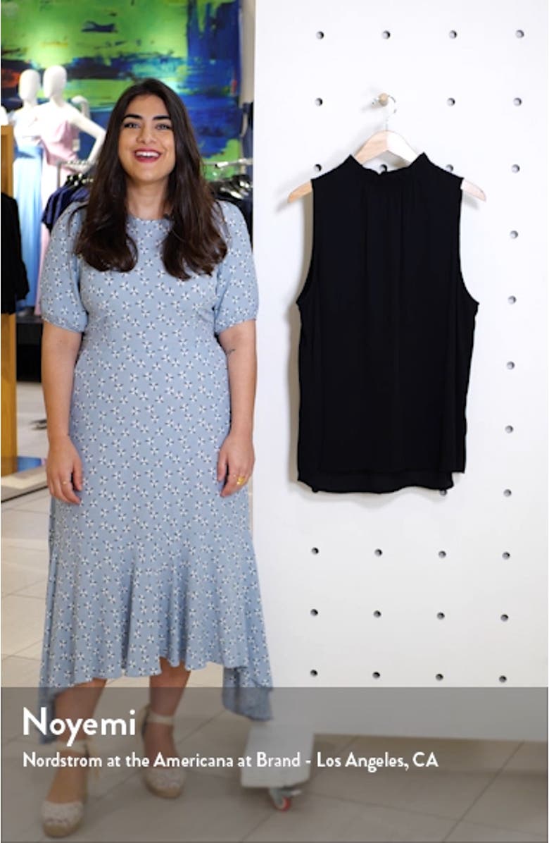 Ruffle Neck Sleeveless Blouse, sales video thumbnail