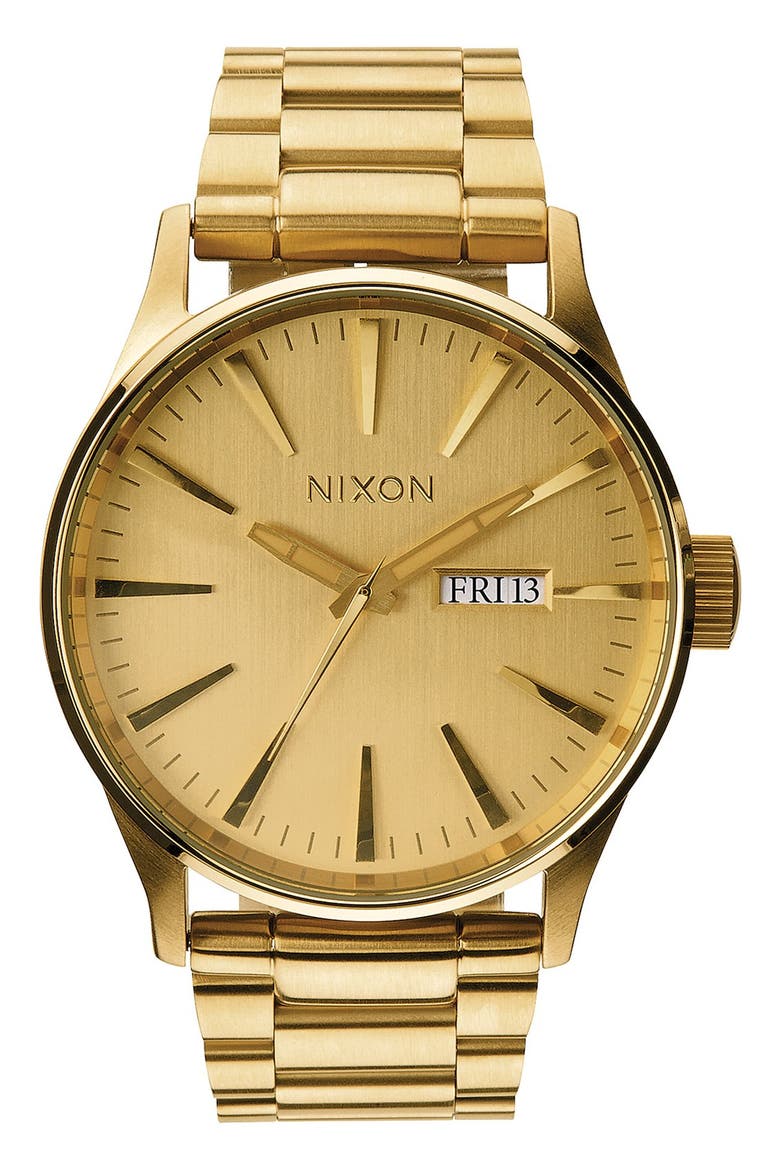 Sentry Bracelet Watch, 42mm, Alternate, color, GOLD