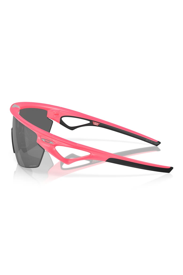 Gender Inclusive Sphaera 36mm Polarized Rectangle Sunglasses, Alternate, color, MATTE NEON PINK / PRIZM BLACK