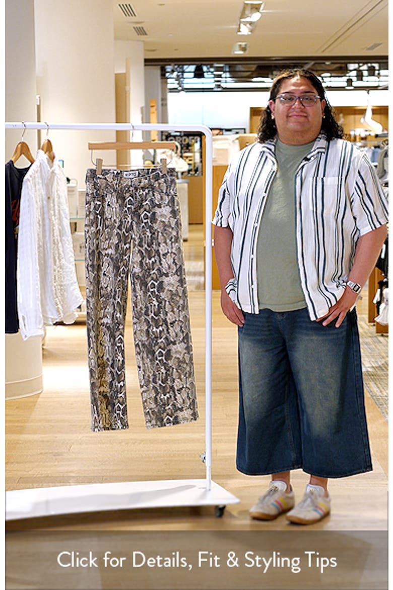 Althea Snakeskin Print Low Rise Wide Leg Jeans video
