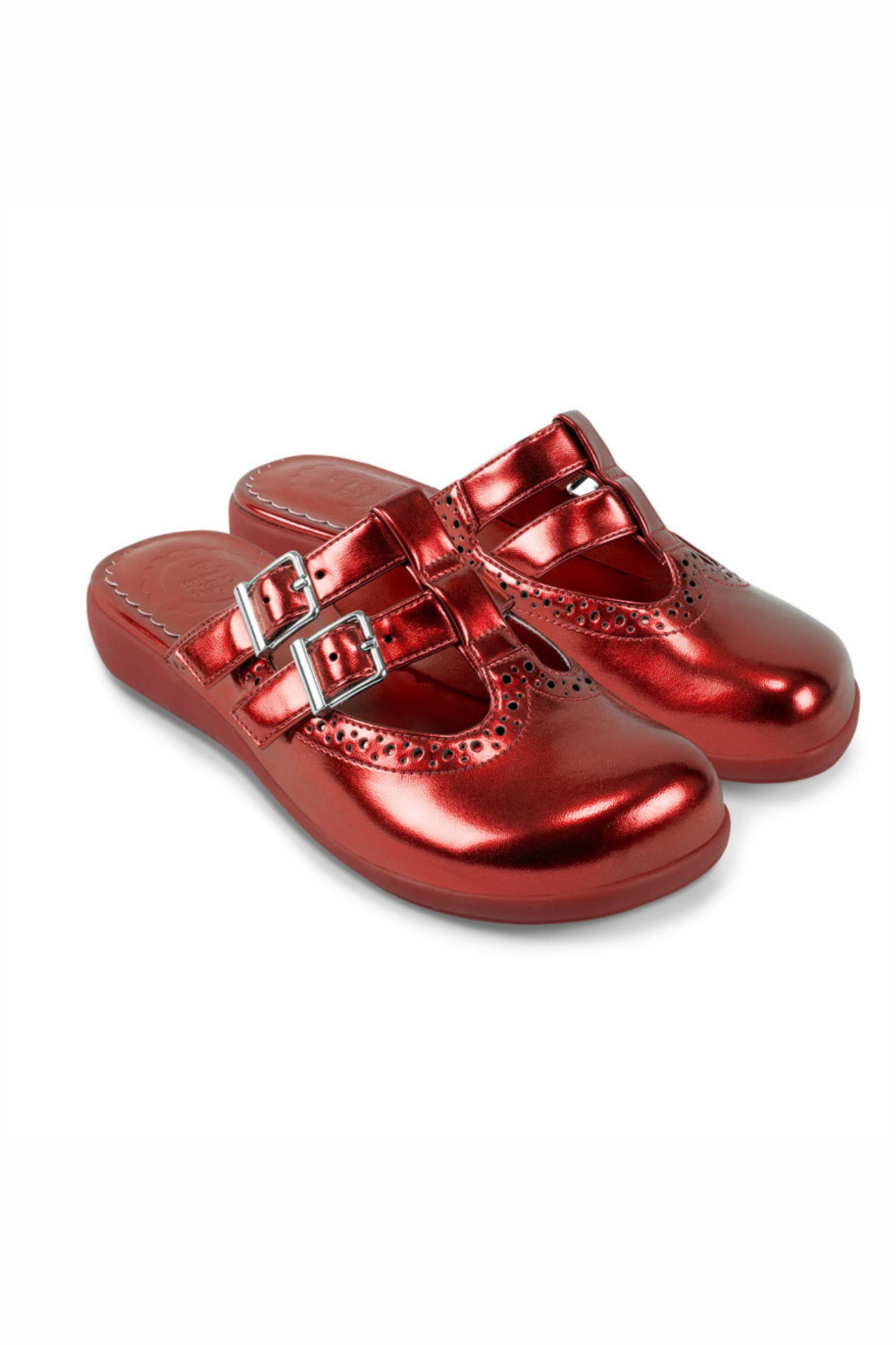 Hot Chocolate Design Chrome Crush Ruby Women's Clogs, Alternate, color, Chrome Crush Crimson