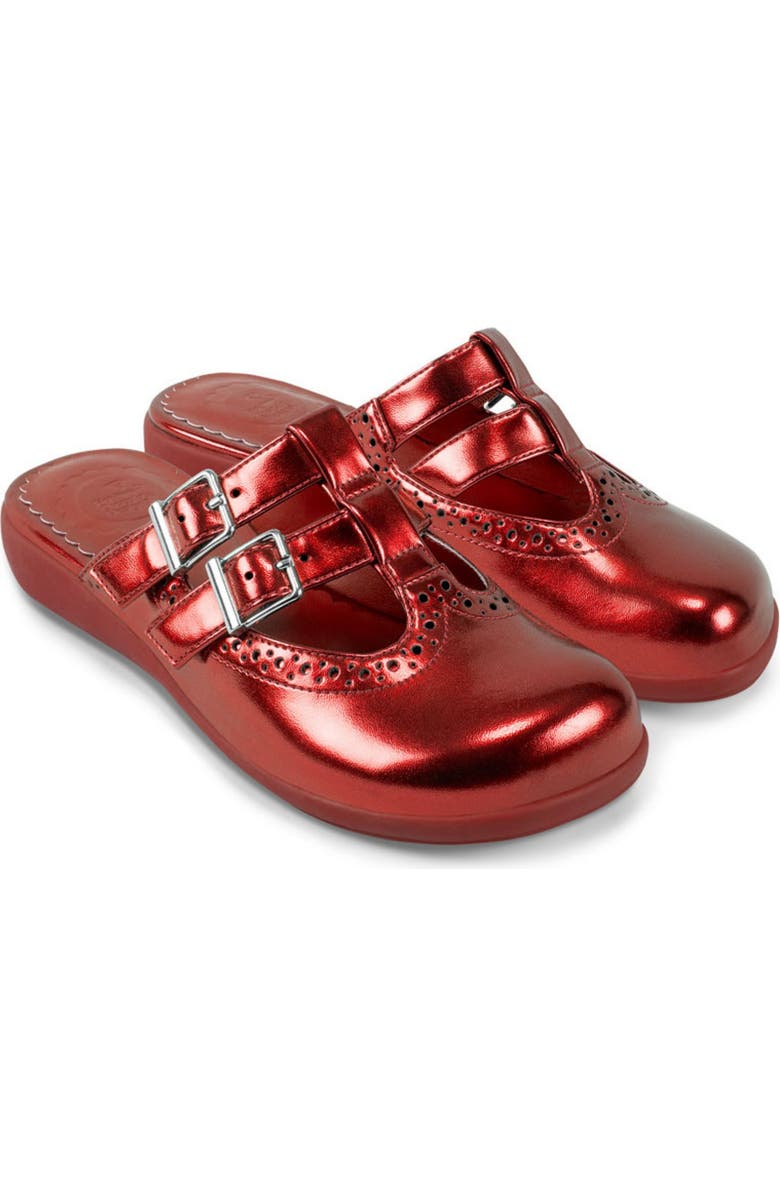 Hot Chocolate Design Chrome Crush Ruby Women's Clogs, Alternate, color, Chrome Crush Crimson