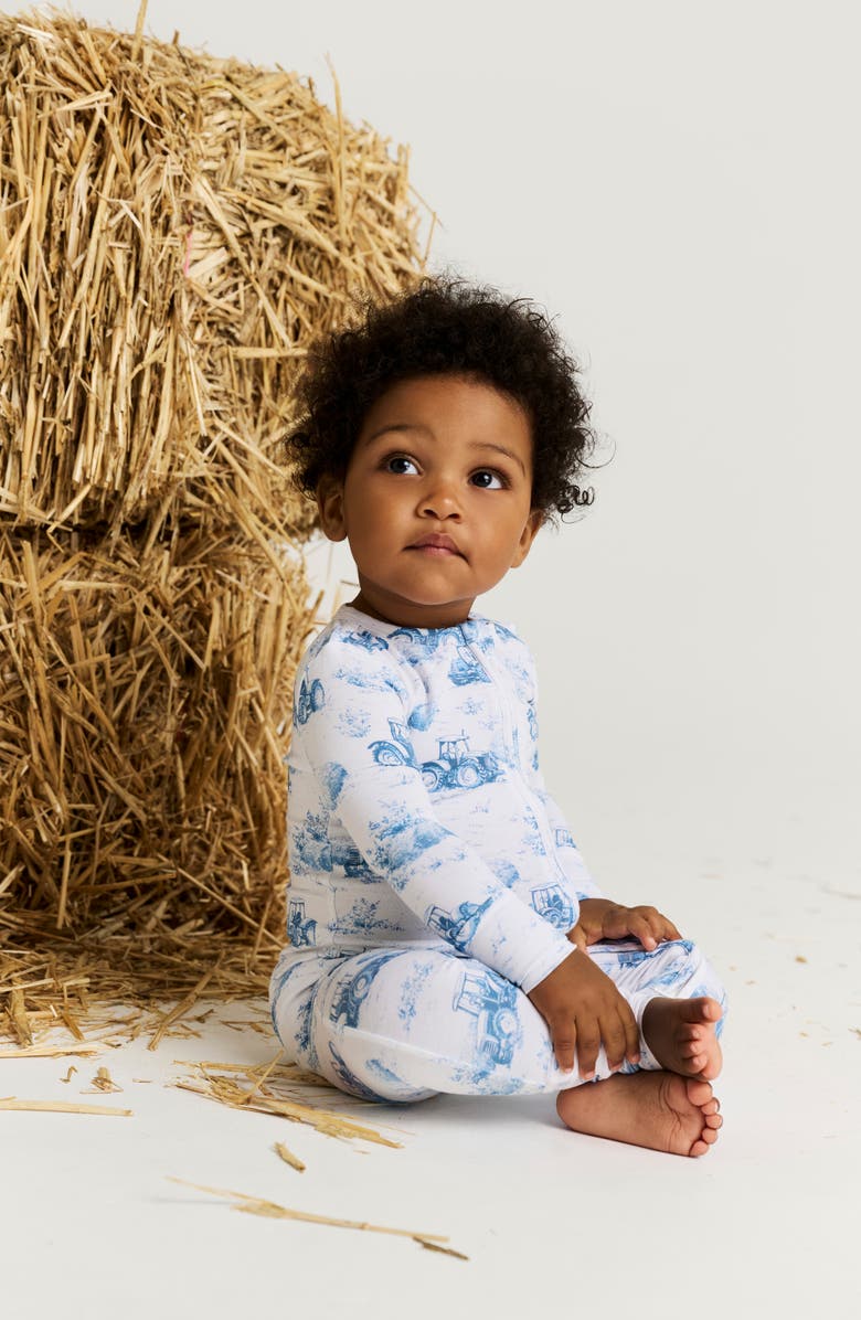 Posh Peanut Fitted Convertible One-Piece Pajamas, Alternate, color, Dark Blue