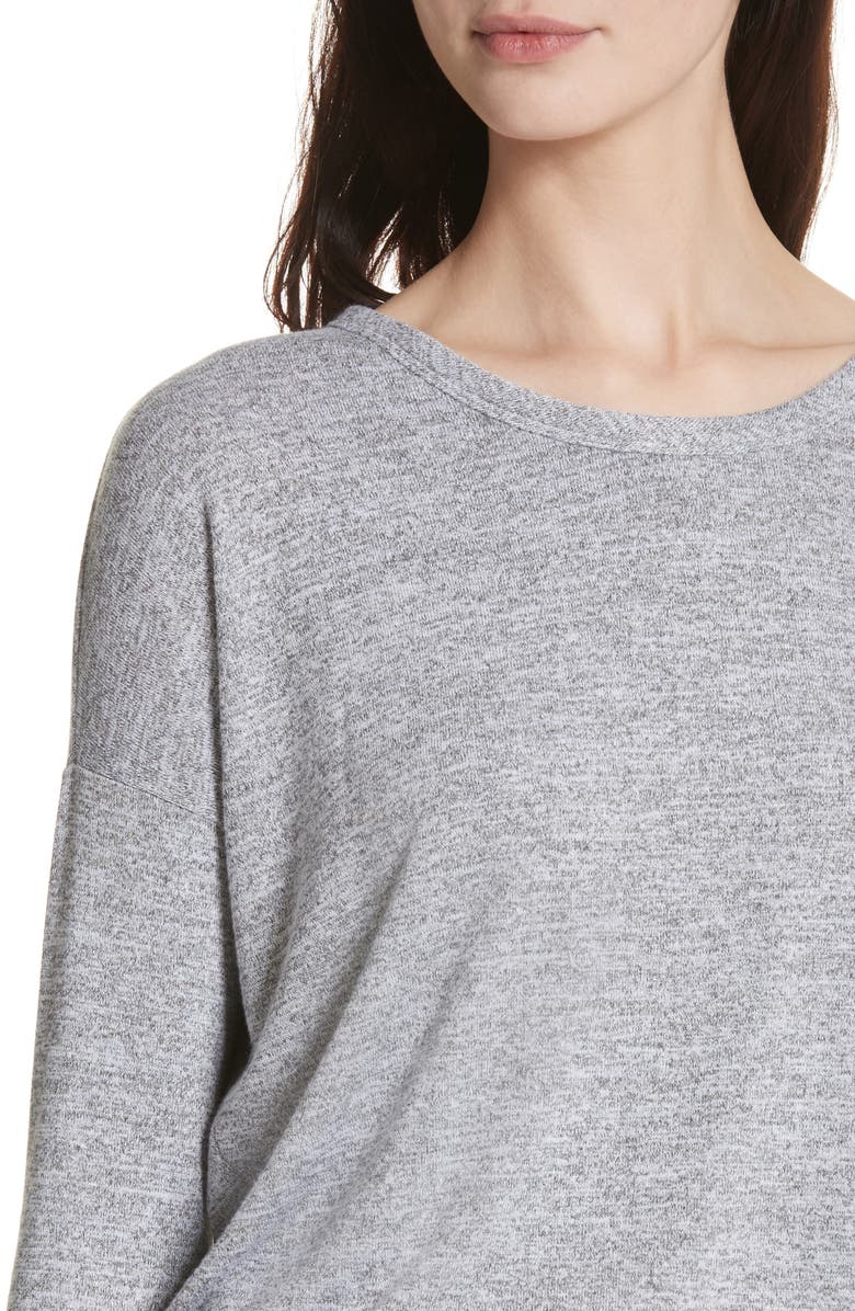 rag & bone The Knit Long Sleeve Tee, Alternate, color, Light Heather Grey