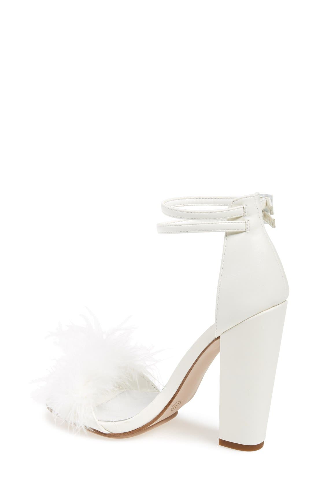 'Rebecca' Ankle Strap Sandal, Alternate, color, WHITE