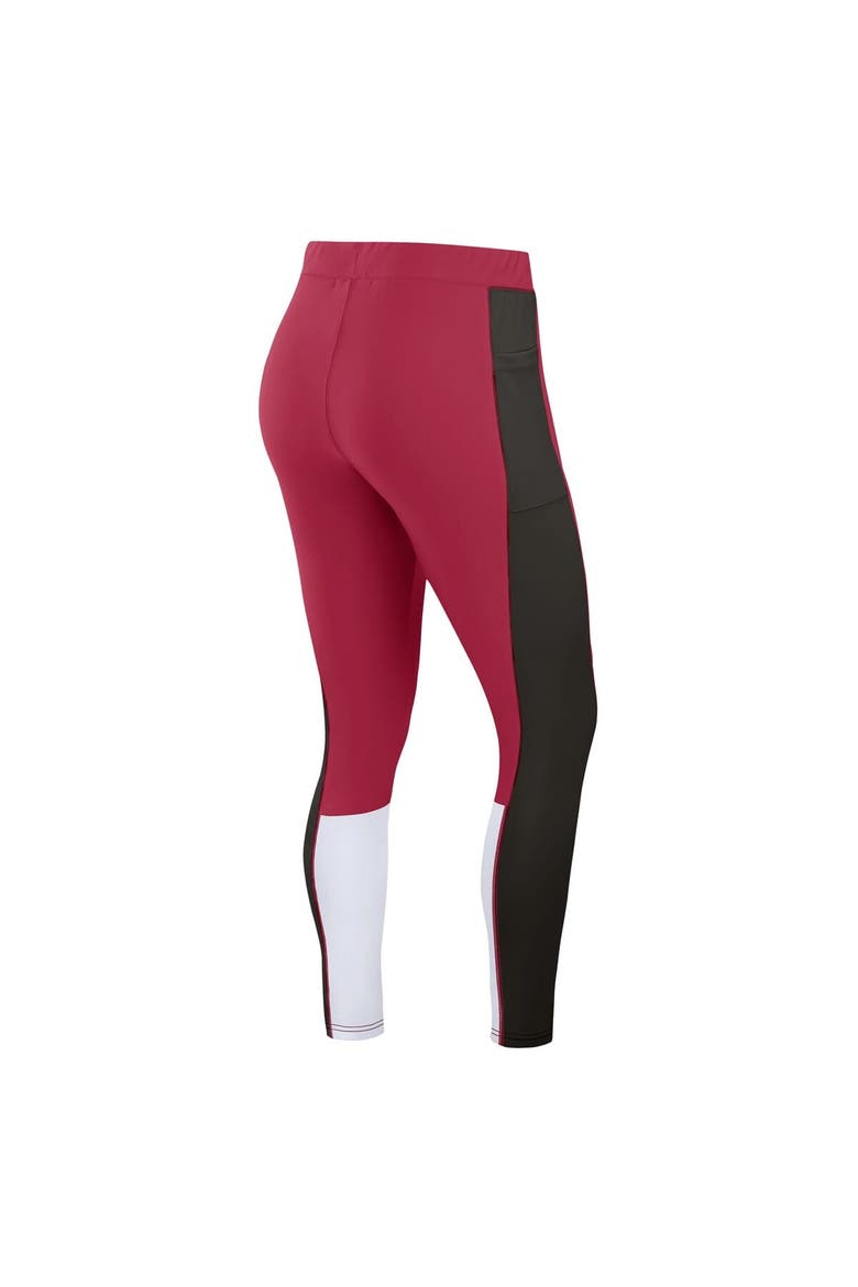 Women's WEAR by Erin Andrews Cardinal/Black Arizona Cardinals Color-Block Leggings, Alternate, color, Cardinal