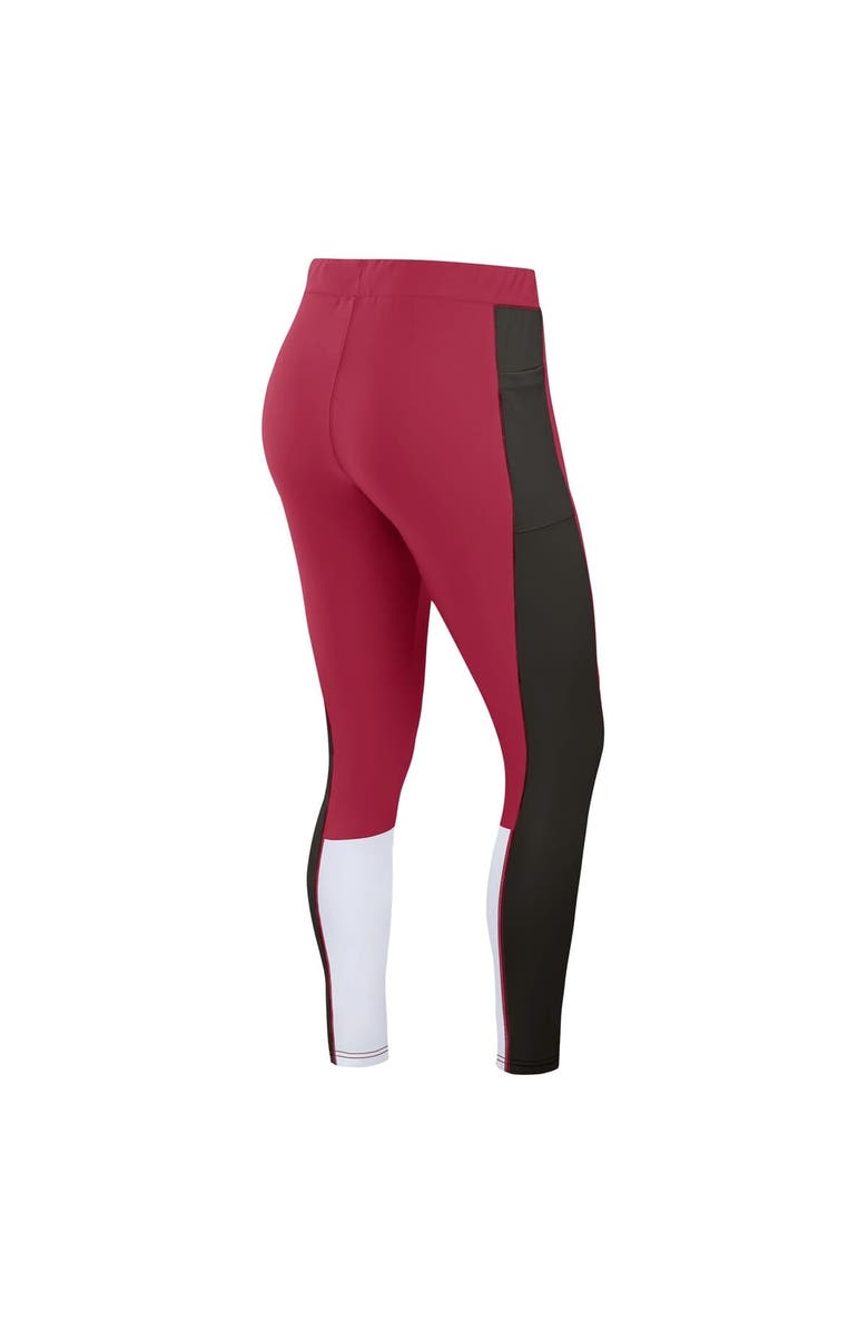 WEAR by Erin Andrews Women's WEAR by Erin Andrews Cardinal/Black Arizona Cardinals Color-Block Leggings, Alternate, color, Cardinal