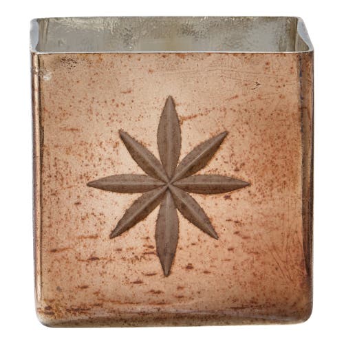 Tag Cosmos Gold Glass Tealight Holder For Christmas Decor In Gold