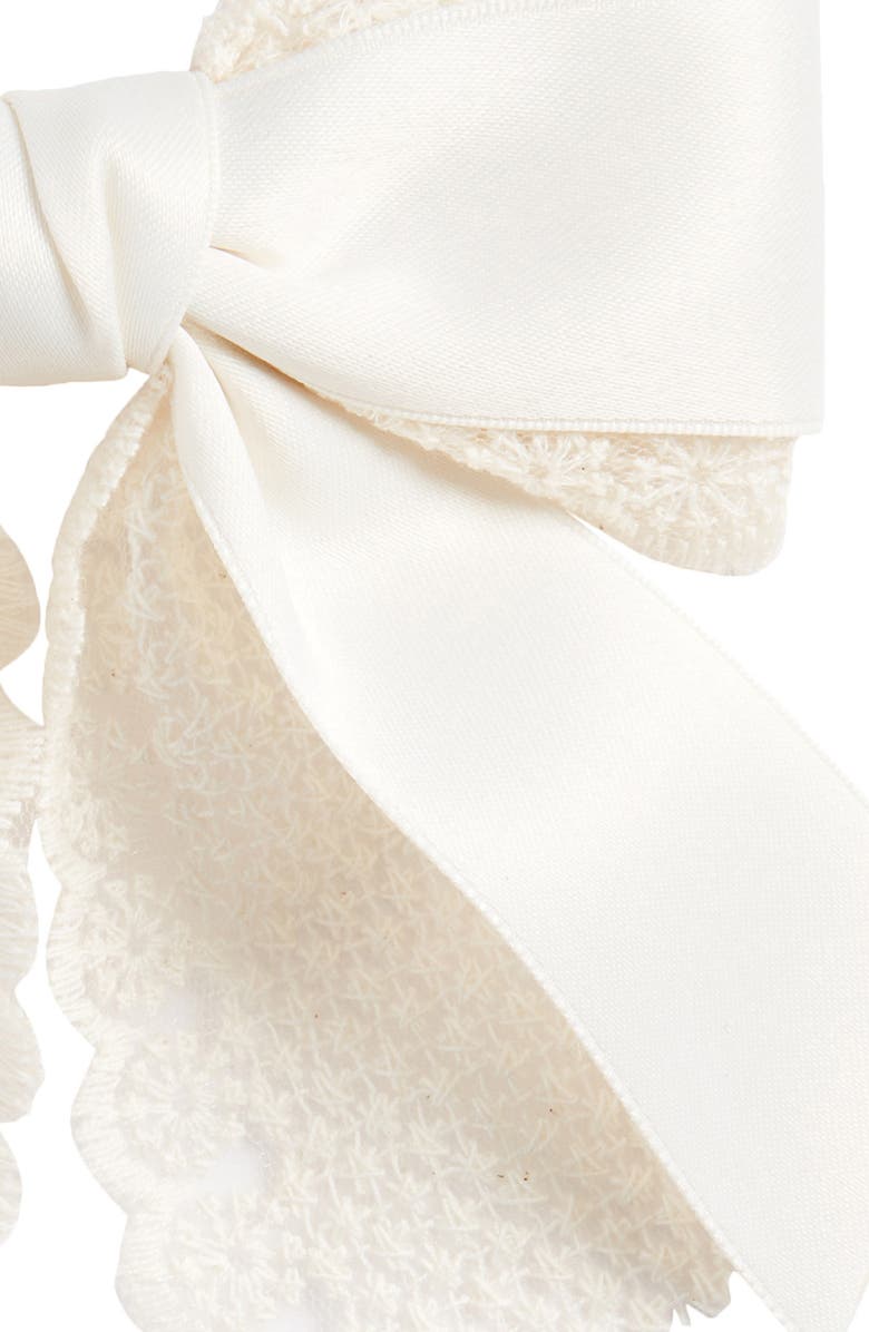BP. Lace Detail Bow Barrette, Alternate, color, Ivory