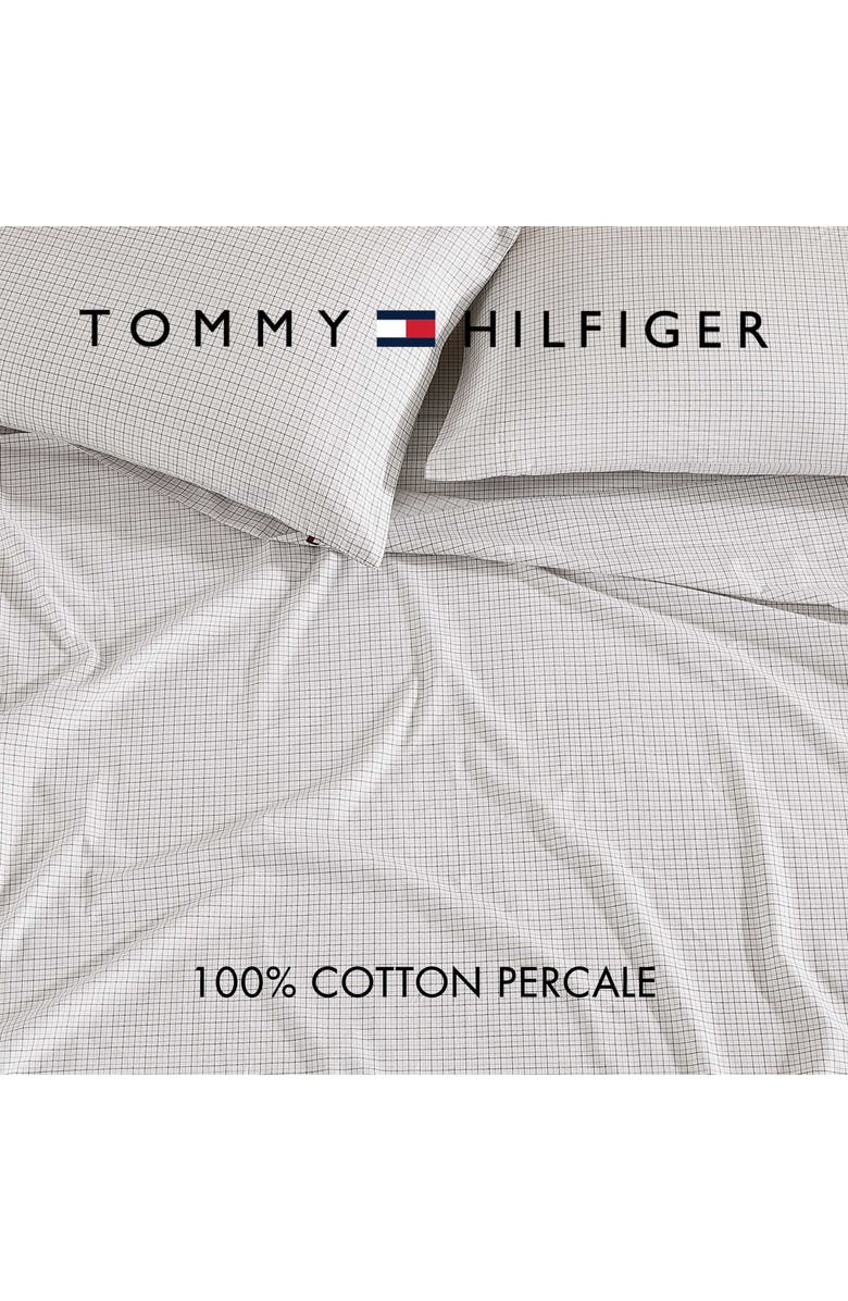 Tommy Hilfiger New England Plaid Cotton Percale Sheet Set, Alternate, color, Beige