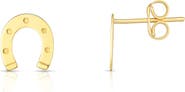 The Lovery Fine Jewelry Gold Horseshoe Stud Earrings