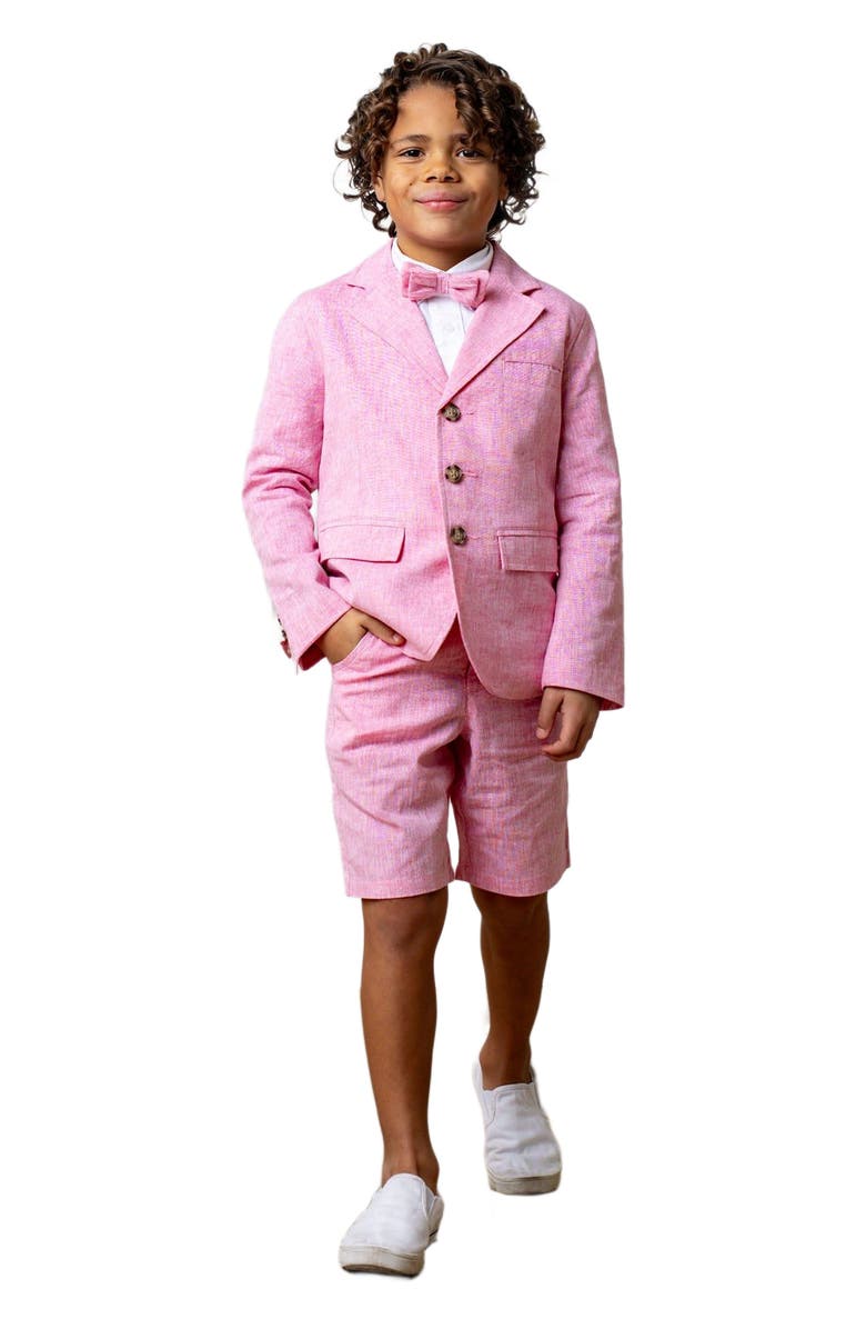 Hope & Henry Boys' Linen Short, Toddler, Main, color, Rose Linen