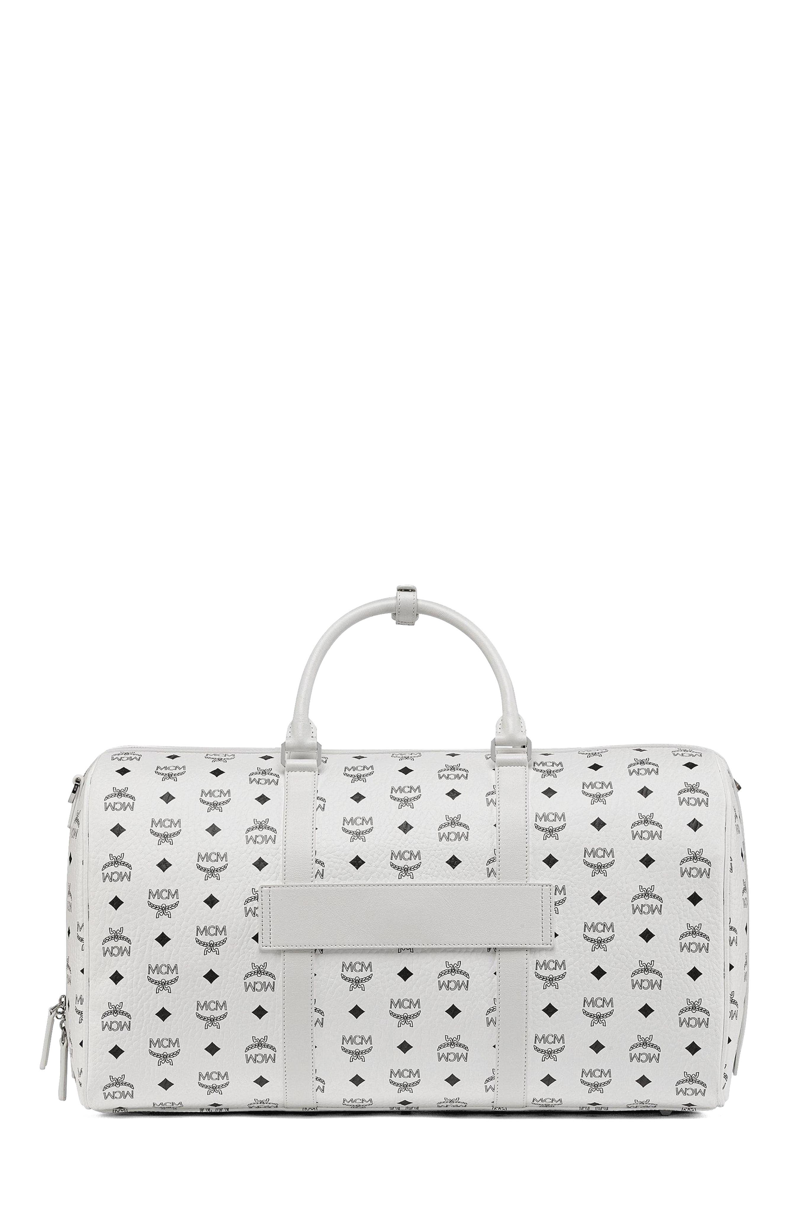 MCM Ottomar Weekender Bag in Visetos, Alternate, color, 