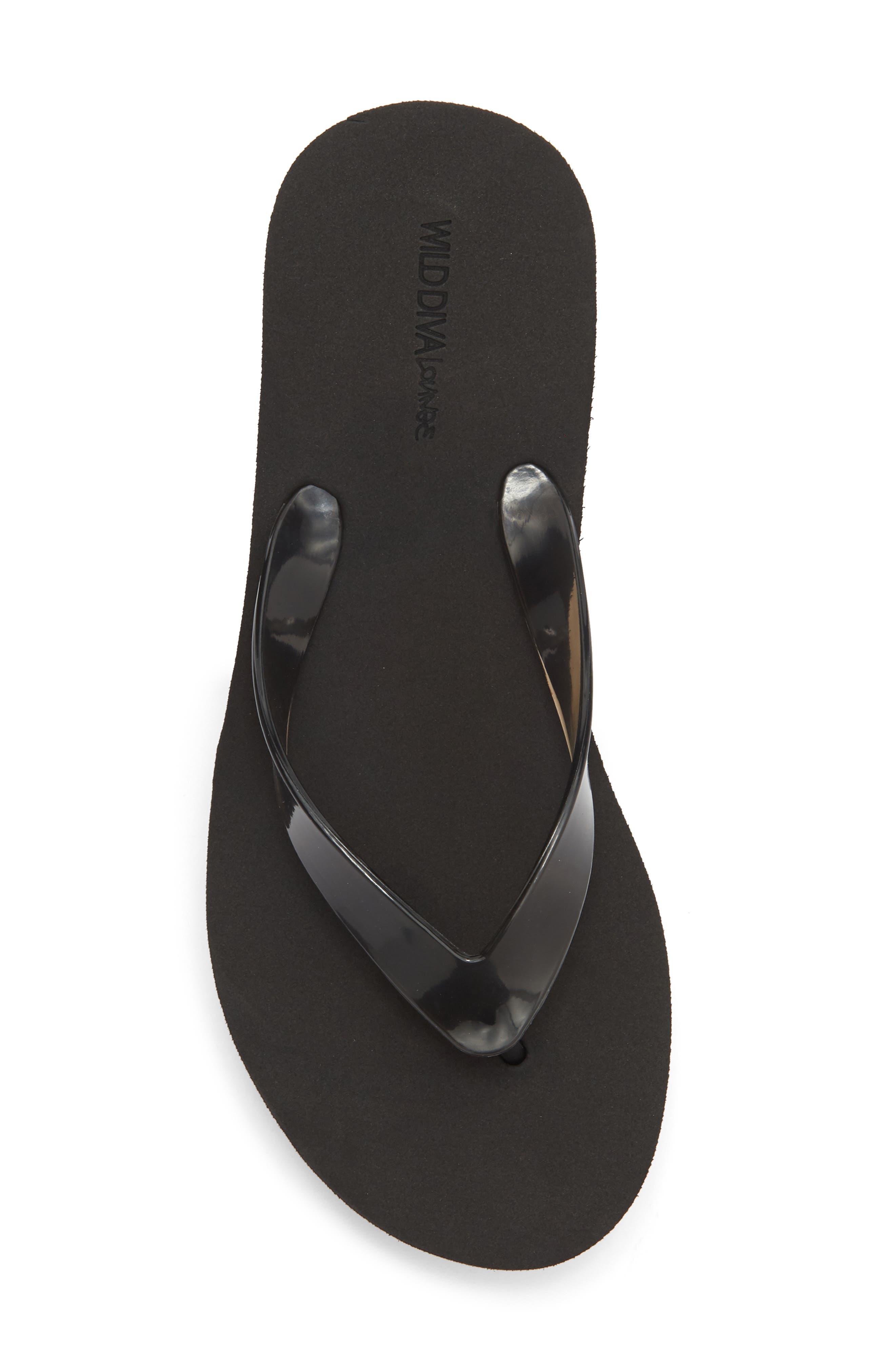 Herera Platform Wedge Flip Flop, Alternate, color, BLACK