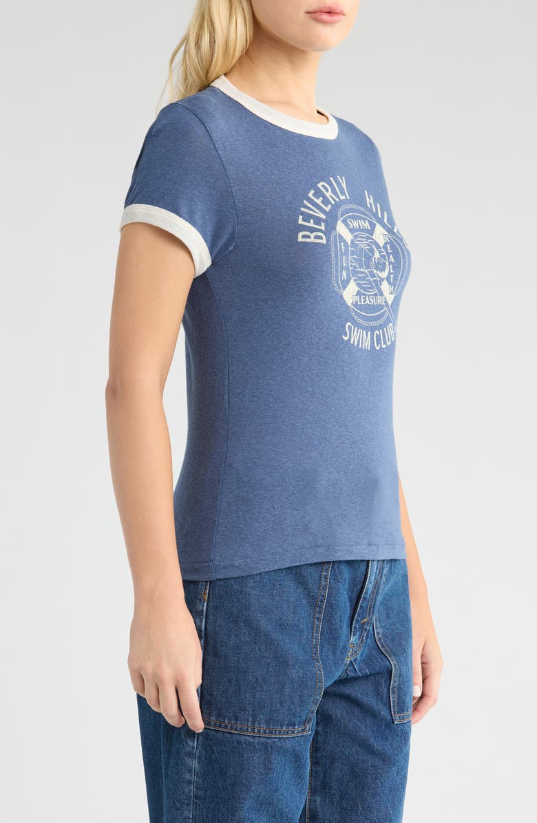 Re/Done '60 Slim Graphic Ringer T-Shirt, Alternate, color, Navy White