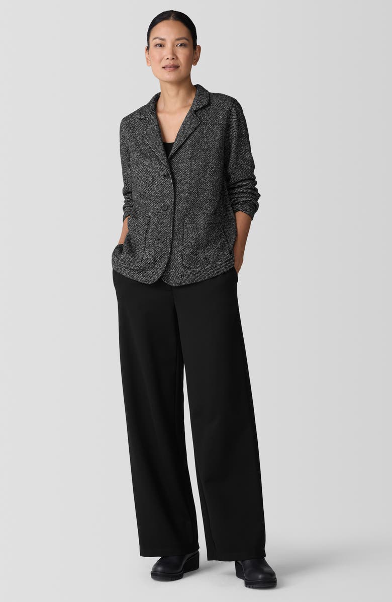 Eileen Fisher Organic Cotton Blazer, Alternate, color, Blkwh